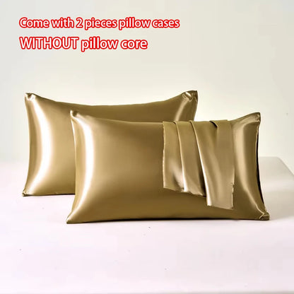 Lustre Satin Pillowcases | Smooth Cooling Covers, Set of 2