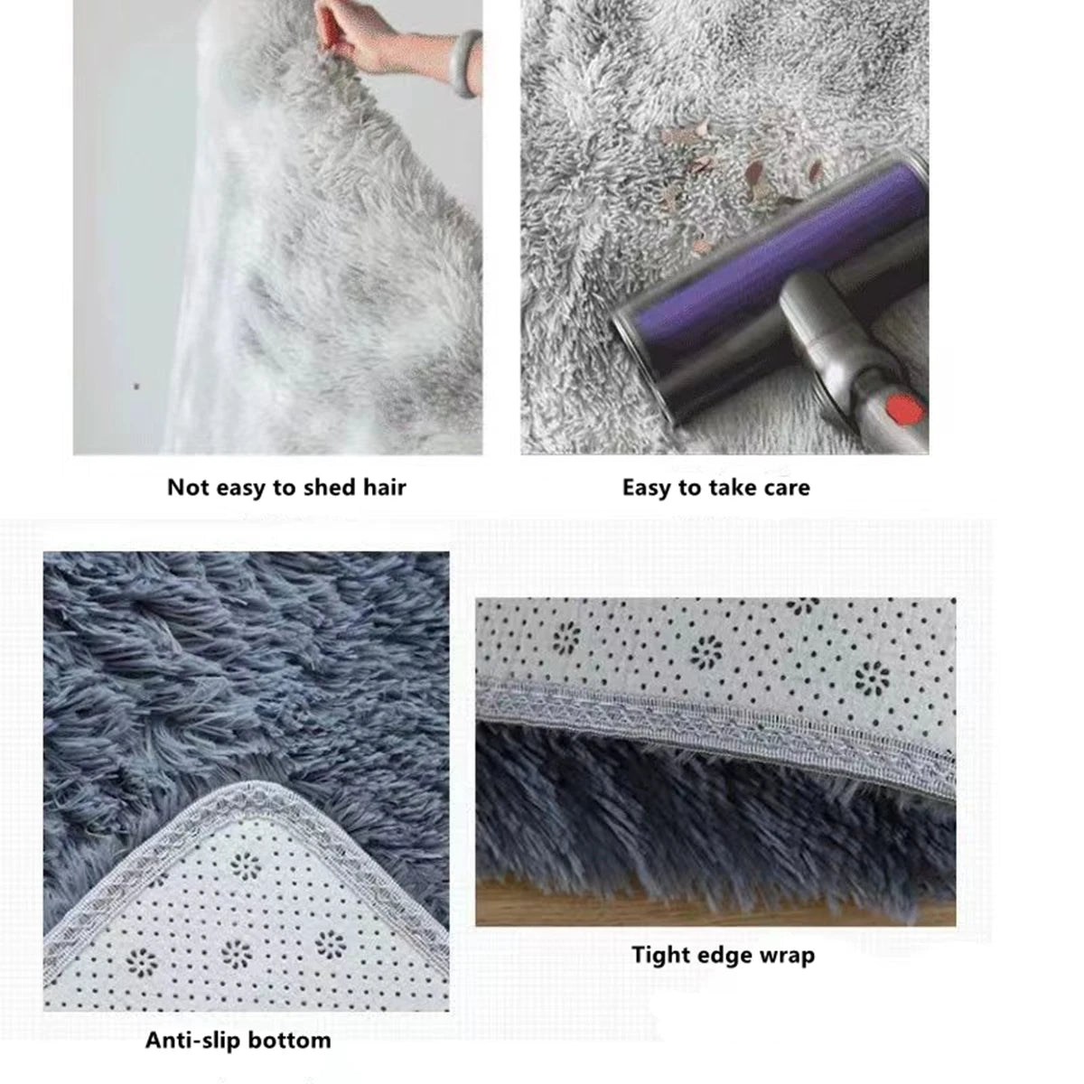 Cloud Tie-Dye Shag Rug | Fluffy Non-Slip Bedroom Rug