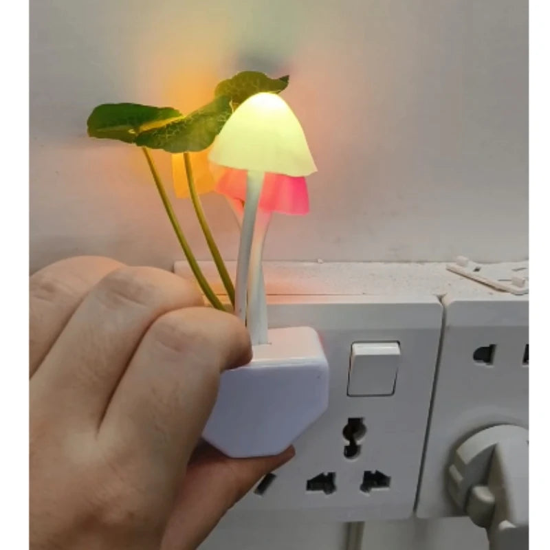 Toadstool Glow Night Light | Plug-In LED Lamp with Light Sensor