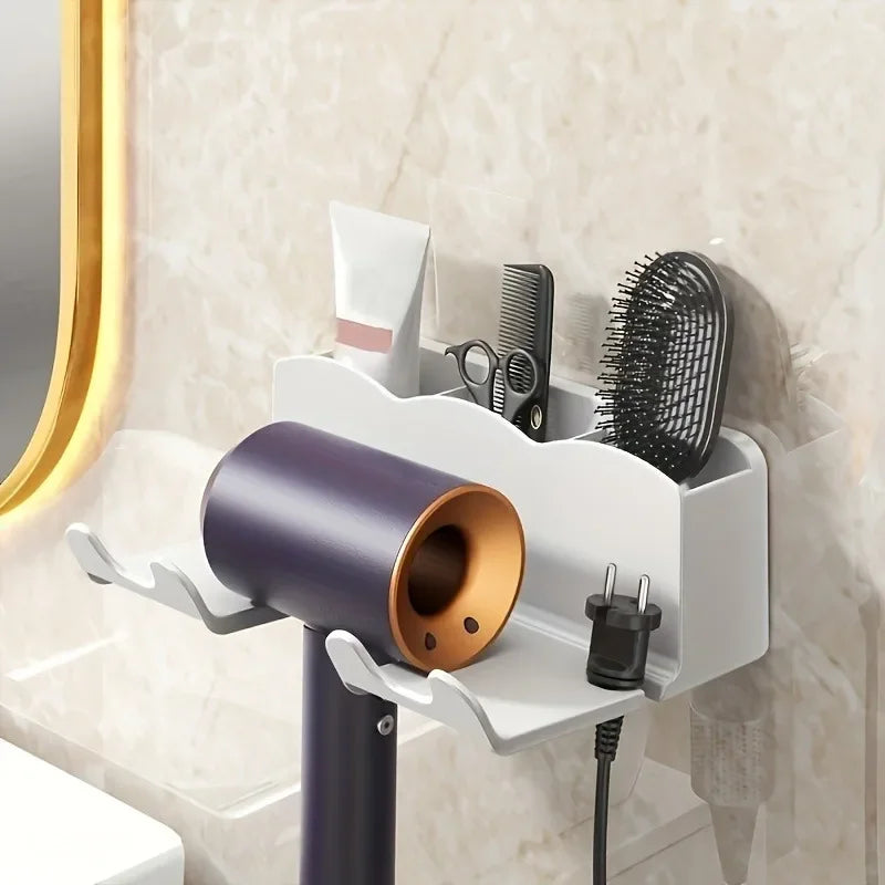 DryDock Hair Dryer Holder | No-Drill Wall-Mounted Bracket
