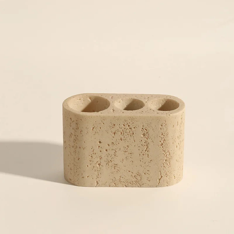 Travertine Bathroom Collection | Natural Stone Vanity Accessories