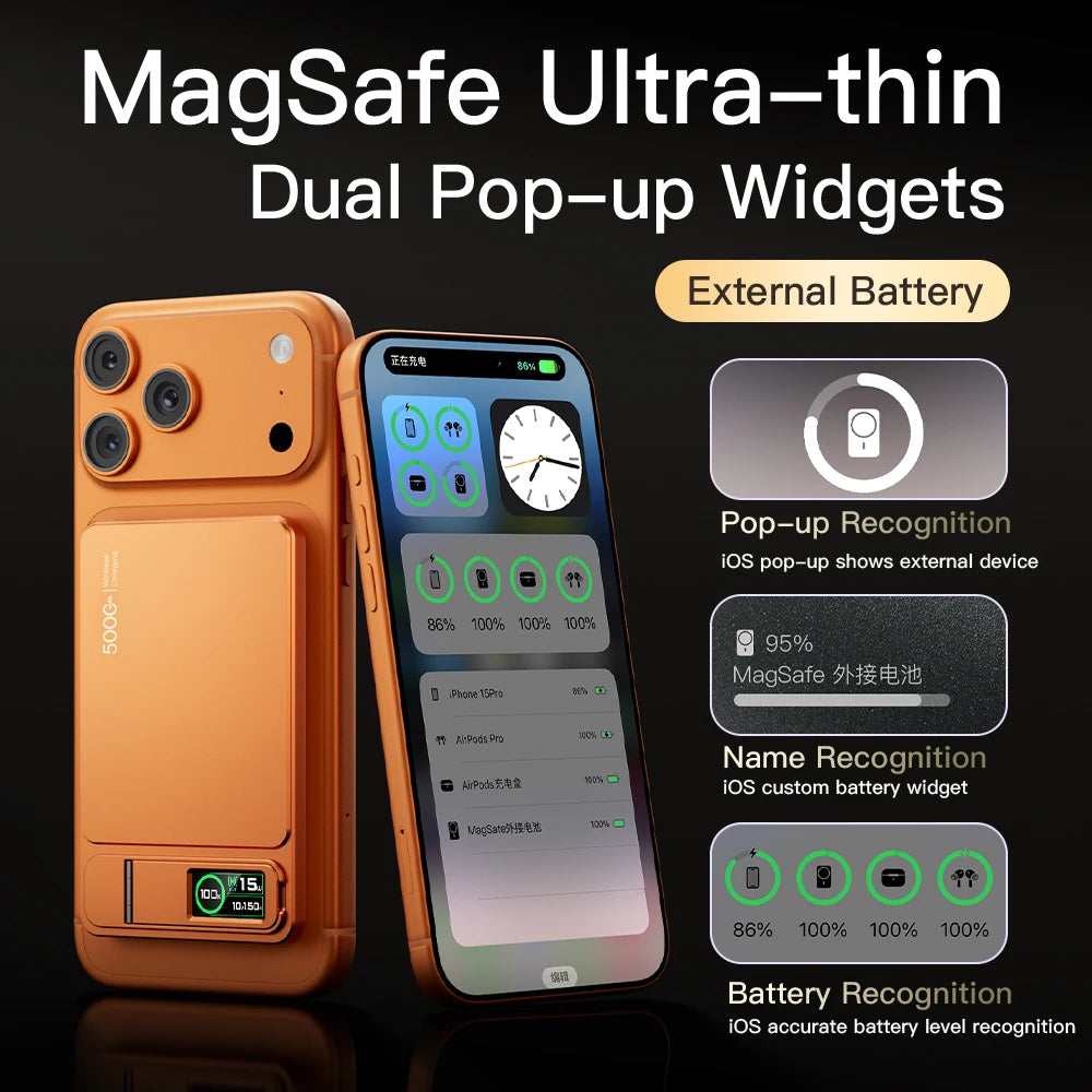 AlloyCharge Magnetic Power Bank | Digital Display, 20W