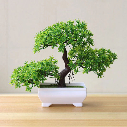 Petal Pot Bonsai | Artificial Mini Tree in Pot, Table Decor