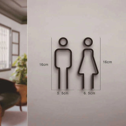 Giggle Restroom Signs | Funny Acrylic Toilet Door Signs