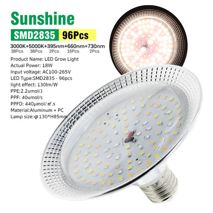 SunSprout Grow Bulb | 18W Full Spectrum E27 LED Plant Light