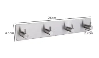 Steel Line Adhesive Hooks | Rustproof Towel & Robe Rail
