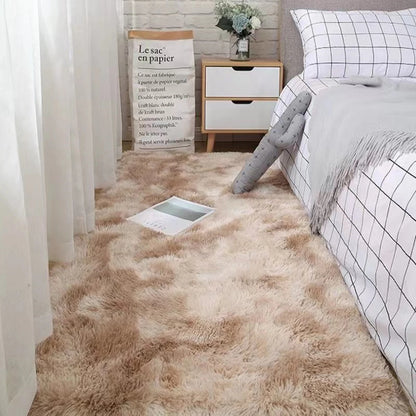 Cloud Tie-Dye Shag Rug | Fluffy Non-Slip Bedroom Rug