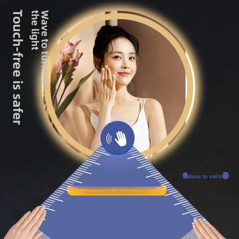 HaloGlow Round LED Bathroom Mirror | Anti-Fog Touch Vanity Mirror