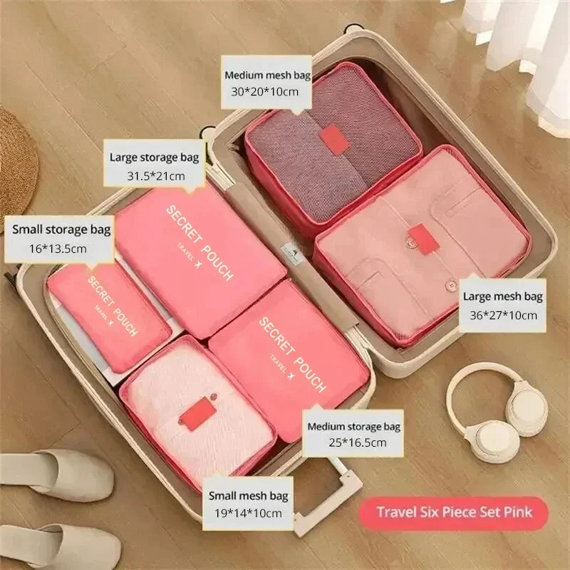 PackNest Travel Cubes | Waterproof Packing Bags, 6-Piece Set