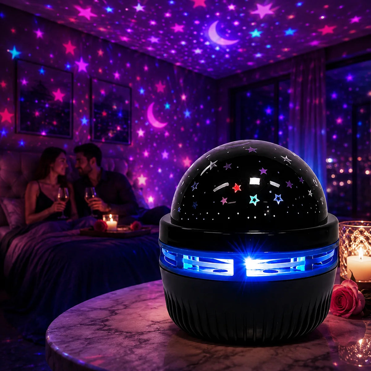 StarDome Night Projector | USB Galaxy Moon & Star Lamp