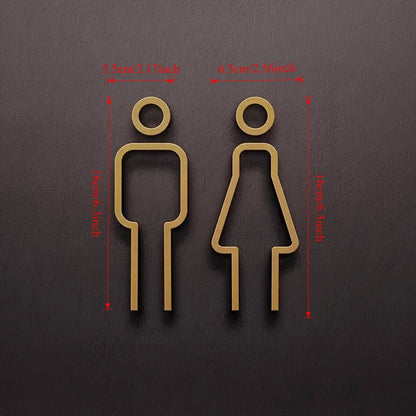 Giggle Restroom Signs | Funny Acrylic Toilet Door Signs