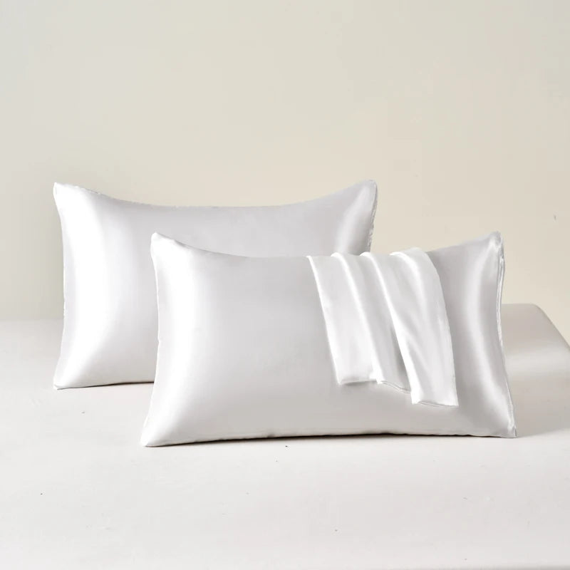 Lustre Satin Pillowcases | Smooth Cooling Covers, Set of 2