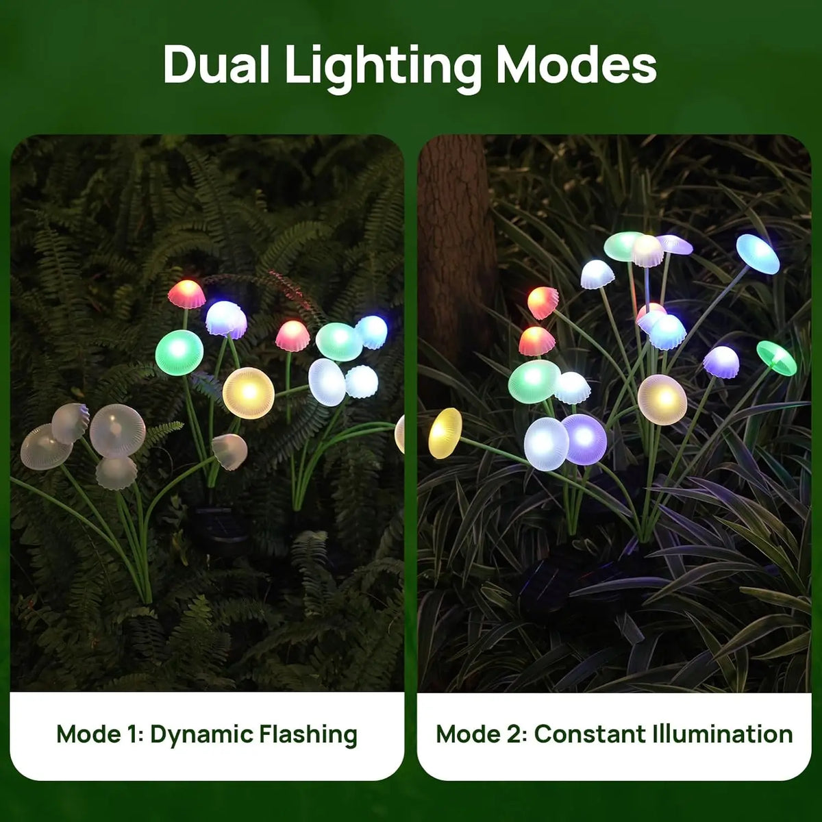 Mushroom Glow Solar Lights | Jellyfish Garden Stakes