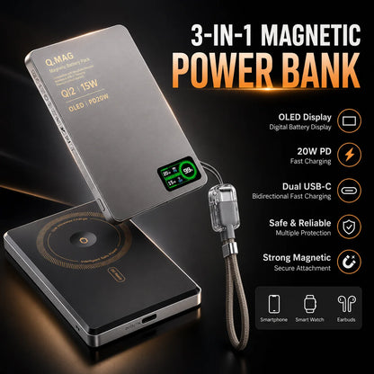 MagCharge Wireless Power Bank | Magnetic 5000/10000mAh