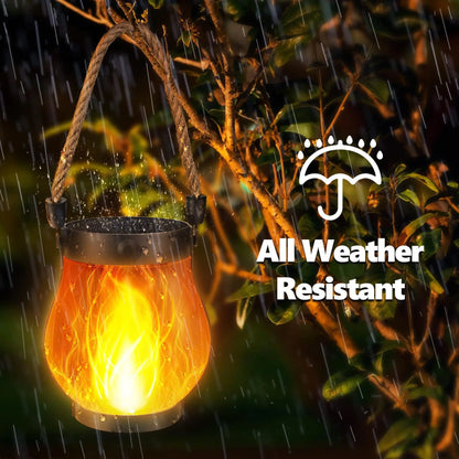 Ember Solar Flame Lantern | Flickering Hanging Garden Light