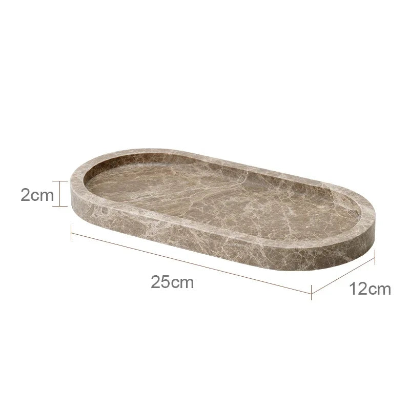 Emperador Marble Bathroom Collection | Natural Stone Vanity Accessories