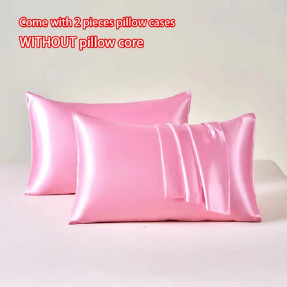 Lustre Satin Pillowcases | Smooth Cooling Covers, Set of 2