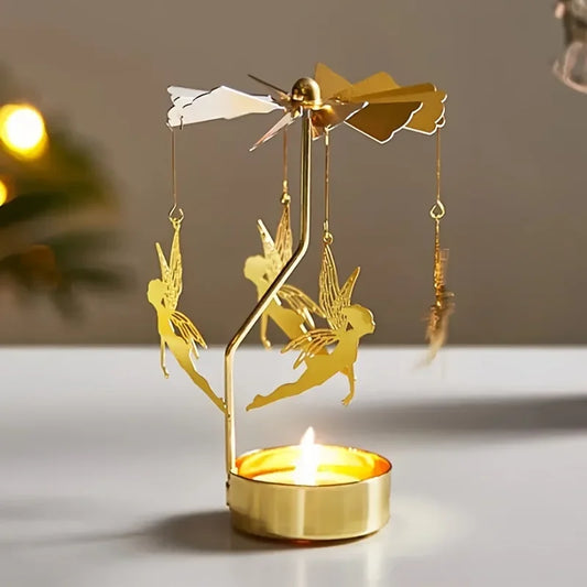 Whirl Spinning Candle Carousel | Metal Tealight Holder