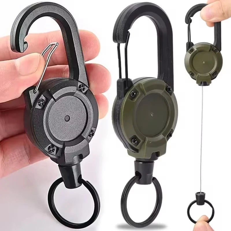 ReelGo Key Carabiner | Retractable Steel Wire Key Reel