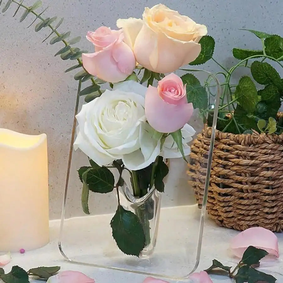 Gallery Frame Vase | Clear Acrylic Modern Art Vase