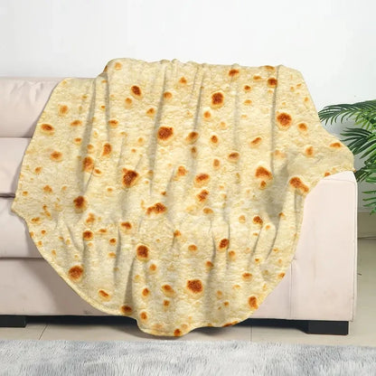 Tortilla Snuggle Blanket | Round Flannel Novelty Throw