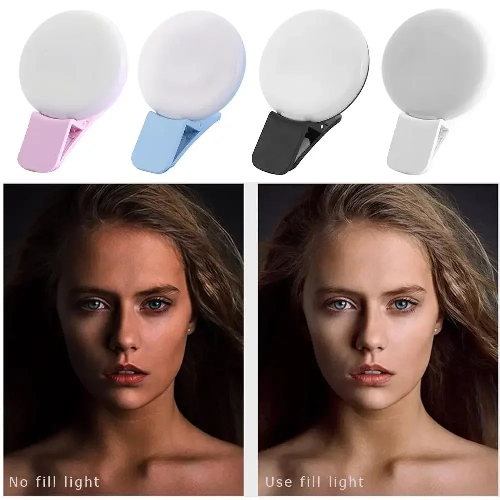 Glow Clip Selfie Ring Light | Rechargeable Phone Light