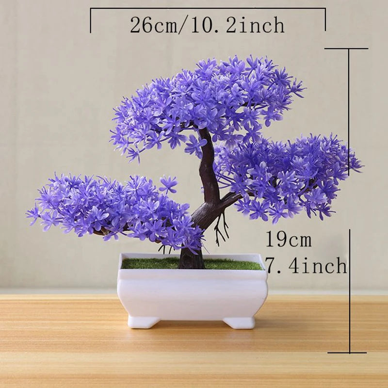 Petal Pot Bonsai | Artificial Mini Tree in Pot, Table Decor
