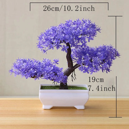 Petal Pot Bonsai | Artificial Mini Tree in Pot, Table Decor