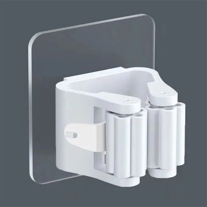 GripHook Mop & Broom Holder | Adhesive Wall Organiser