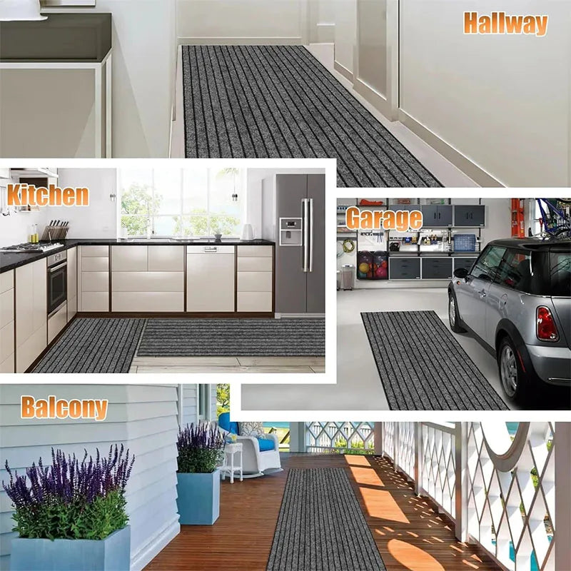 Stripe Line Floor Runner | Self-Adhesive Kitchen Mat, 3m