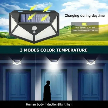 SunGuard Solar Spotlight | 100 LED Motion Sensor Garden Light