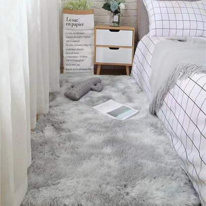 Cloud Tie-Dye Shag Rug | Fluffy Non-Slip Bedroom Rug