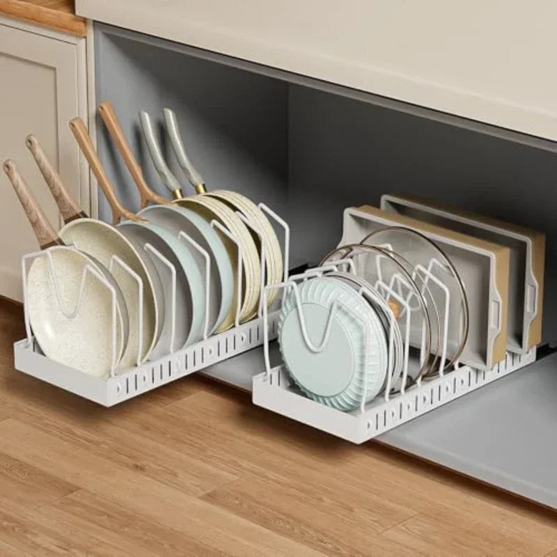 Glide-Out Pot & Lid Organiser | Sliding Cabinet Rack