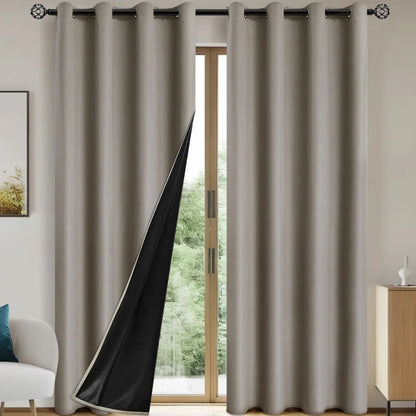 Serene Blackout Curtains | Set of 2 Room Darkening Panels