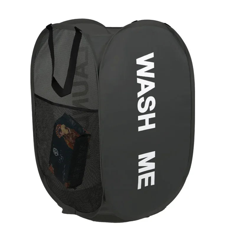 PopGo Mesh Laundry Hamper | Collapsible Breathable Basket