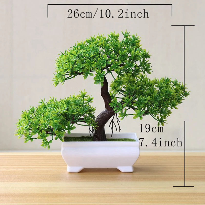 Petal Pot Bonsai | Artificial Mini Tree in Pot, Table Decor