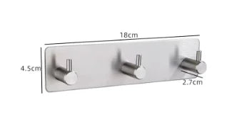 Steel Line Adhesive Hooks | Rustproof Towel & Robe Rail