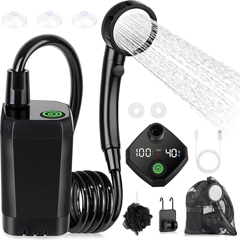 TrailRain Portable Shower | Rechargeable Camping Shower