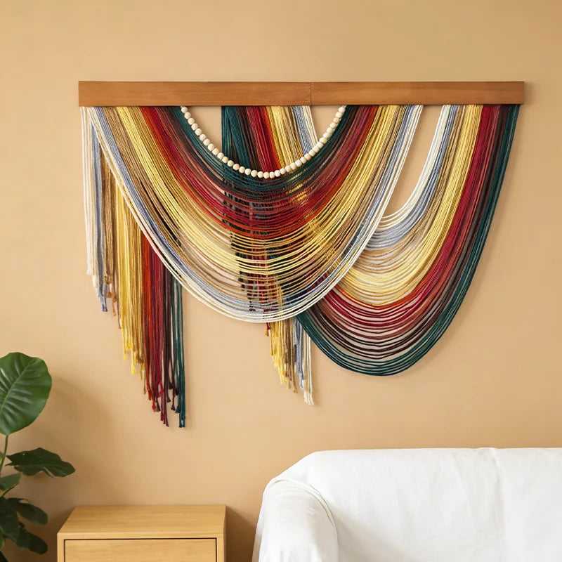 Cascade Macrame Wall Hanging | Large Boho Woven Tapestry 100 × 80 cm