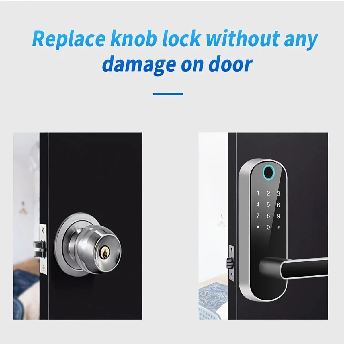 KeyLess Smart Fingerprint Door Lock | WiFi Keypad Lever Lock