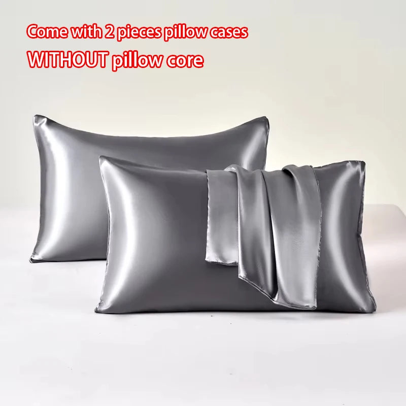 Lustre Satin Pillowcases | Smooth Cooling Covers, Set of 2