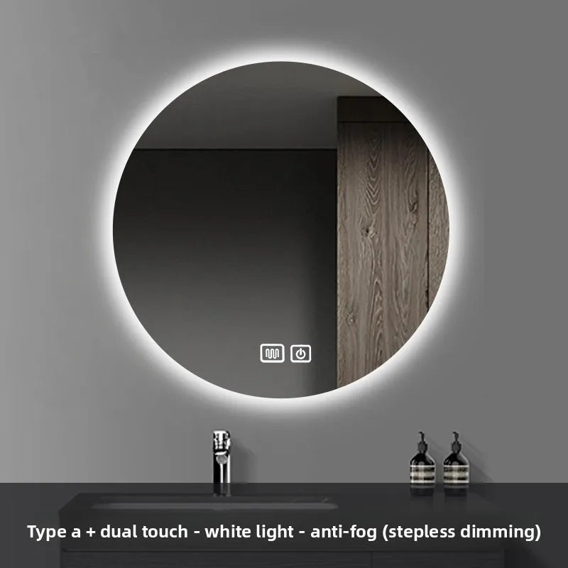 HaloGlow Round LED Bathroom Mirror | Anti-Fog Touch Vanity Mirror