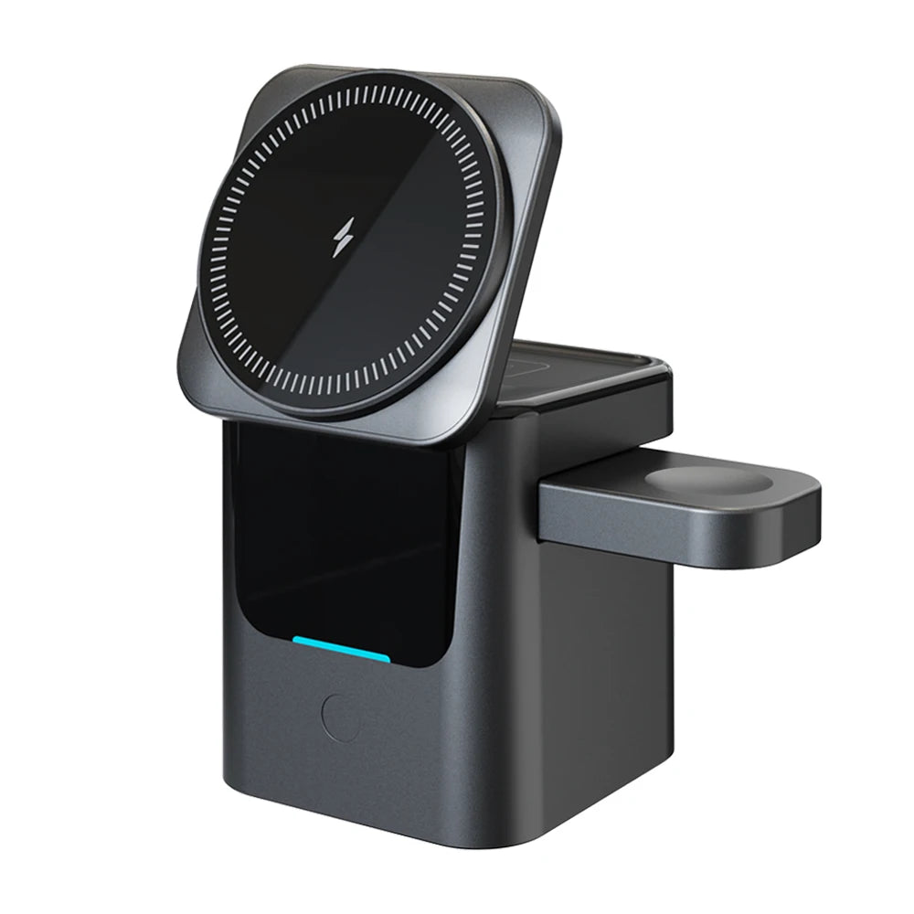 TriCharge 3-in-1 Magnetic Wireless Charger | Foldable Charging Station