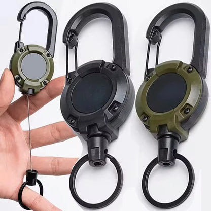 ReelGo Key Carabiner | Retractable Steel Wire Key Reel