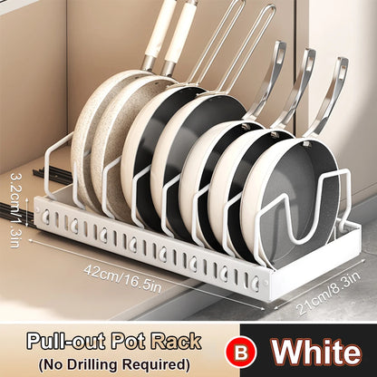 Glide-Out Pot & Lid Organiser | Sliding Cabinet Rack