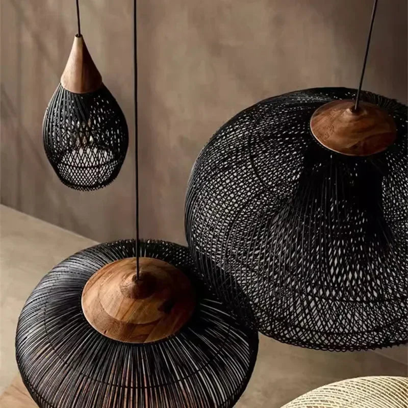 Nest Rattan Pendant Light | Handwoven Wicker Lamp Shade