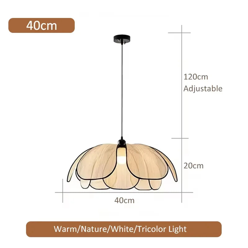 Blossom Rattan Petal Pendant | Woven Flower Shade Ceiling Light