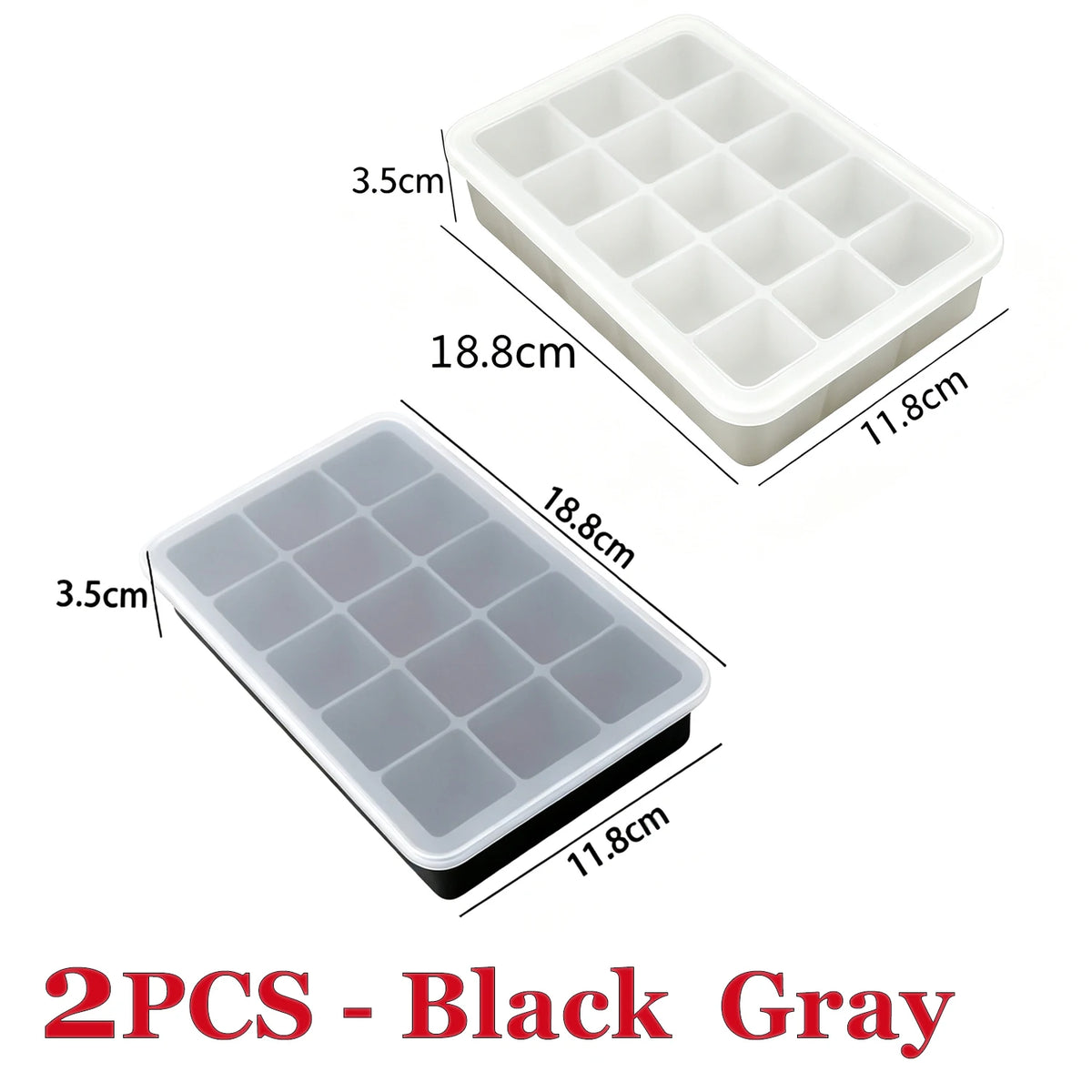 Polar Cube Ice Tray | 15-Cavity Silicone Mould with Lid