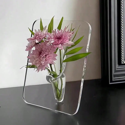 Gallery Frame Vase | Clear Acrylic Modern Art Vase