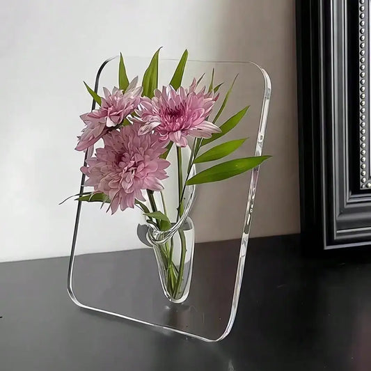 Gallery Frame Vase | Clear Acrylic Modern Art Vase
